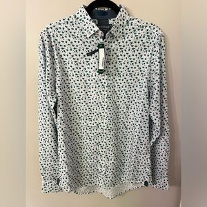 Heritage Men’s Non-Iron Dress Shirt Flowers NWT Size Medium